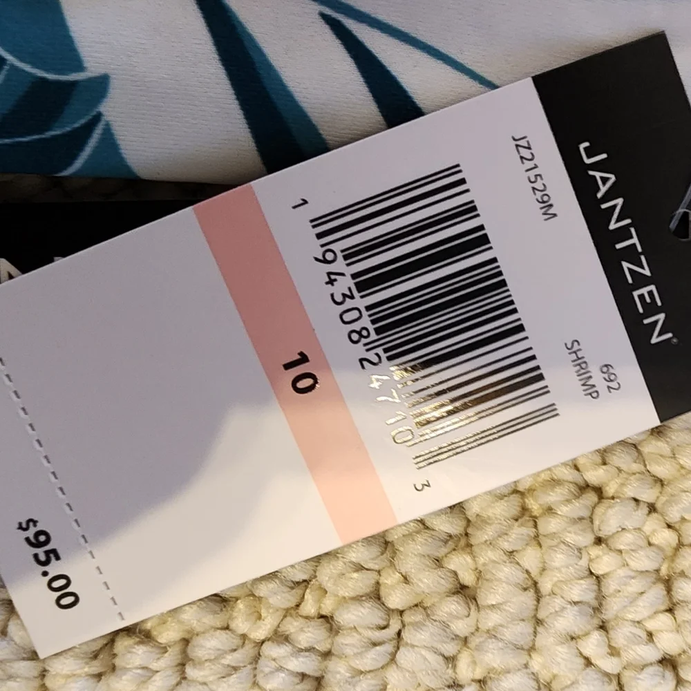 JANTZEN ☆ Tropical One-Shoulder Swimsuit. NWT. Comes with an extra strap - Picture 6 of 6
